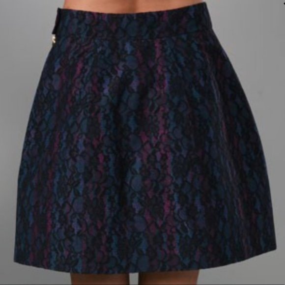 Marc by Marc Jacobs Tartan Lace Black A-line Mini Cocktail Multicolor Skirt - Picture 2 of 9